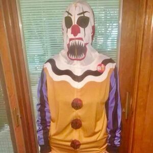 Scary (IT) Clown Full Zip Costume Hoodie - Medium